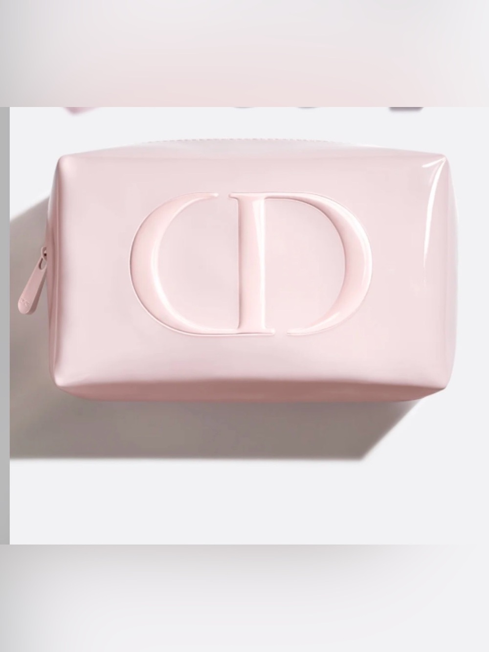 Dior Glossy Pale Pink CD Logo Cosmetic Pouch
